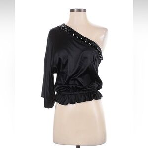 Rachel Lynn embellished one shoulder blouse size S